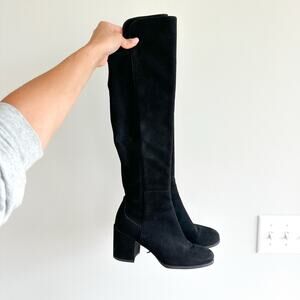 Stuart Weitzman Leather Riding Boots Black 8